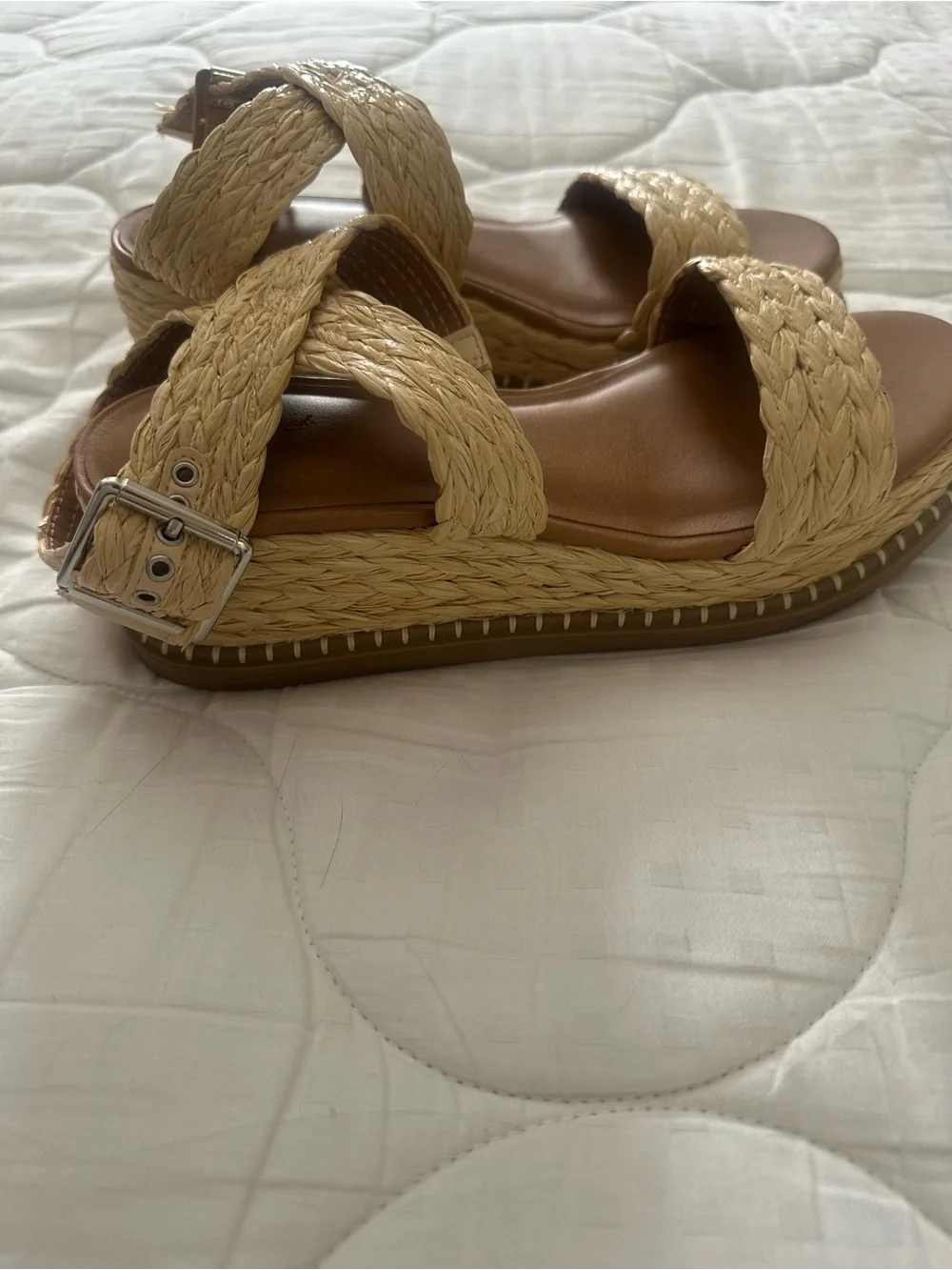 Universal Thread Natural Braided Ankle-Strap Sandals - Picture 2 of 4